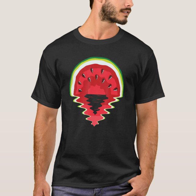 T-shirt Watermelon Sunset Sunrise Réflexion Sand Surf Su (Devant)