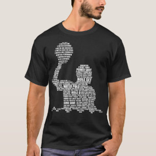 T-shirt Waterpolo Player Word Cloud Water Polo Players Coa