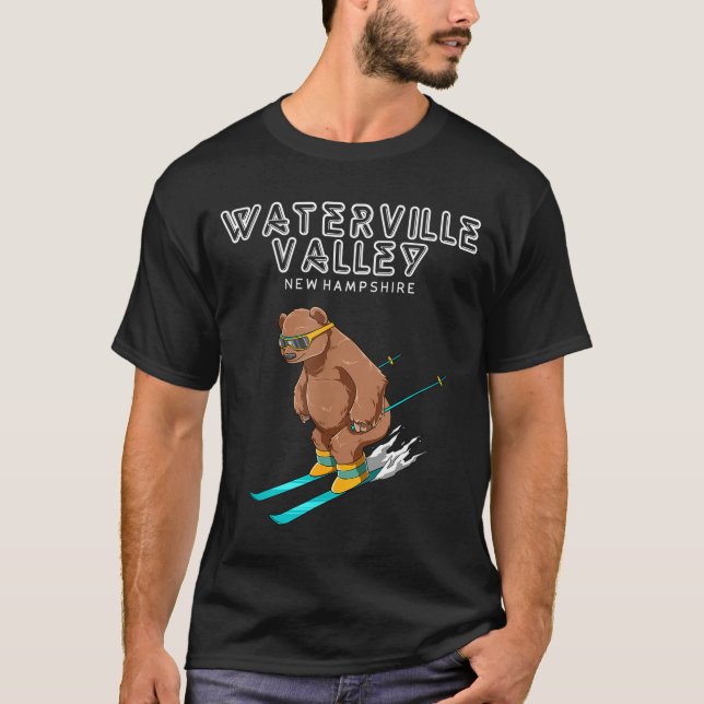 T-shirt Waterville Valley New Hampshire - Funny Ski Grizzl (Devant)