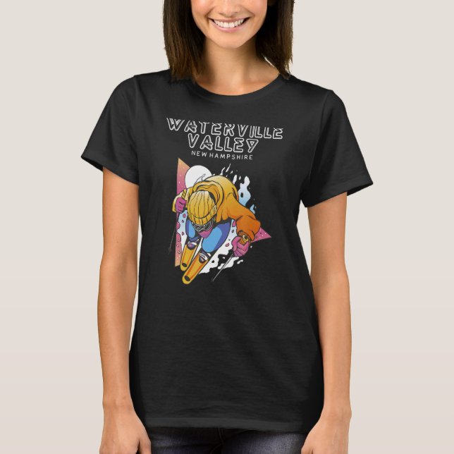 T-shirt Waterville Valley New Hampshire USA Retro Ski (Devant)