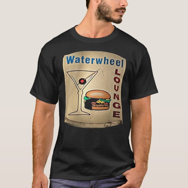 T-shirt Waterwheel Lounge, Ballard, WA (Devant)