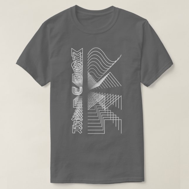 T-shirt Waveform Audio Modulaire Conception Analogique Cad (Design devant)