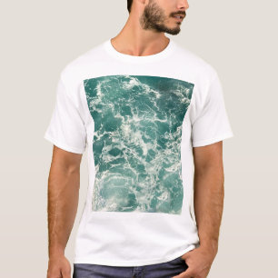 T-shirt Waves Blue Green