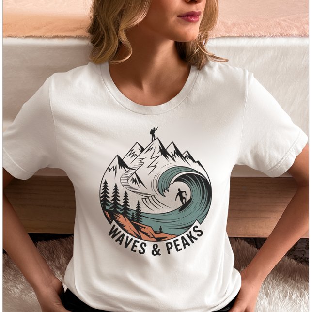 T-shirt Waves & Peaks (Créateur téléchargé)