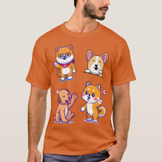 T-shirt Waving Chien vintage rétro