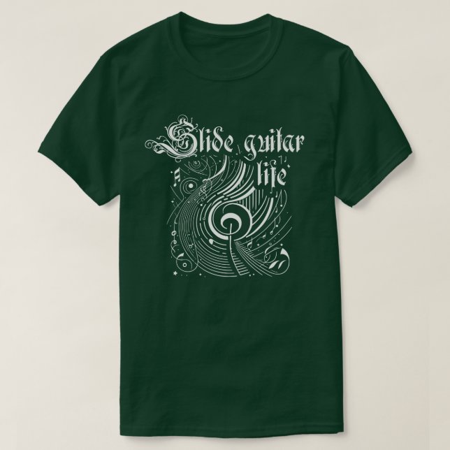 T-shirt Wavy Music Slide guitare Life (Design devant)