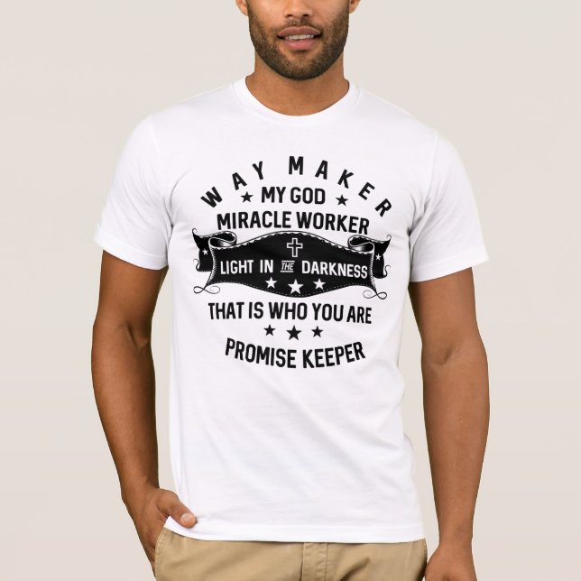 T-shirt Way Maker Miracle Promesse de travail Keeper Chris (Devant)