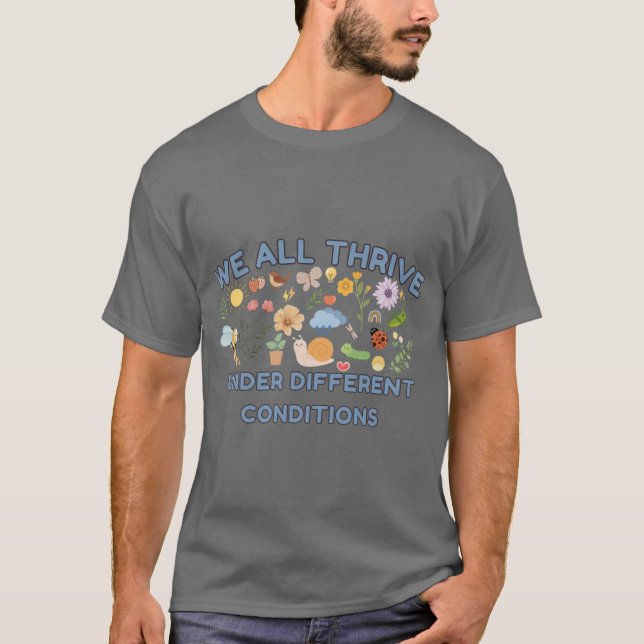T-shirt We Allhrive Under Different Conditions Inclusive D (Devant)