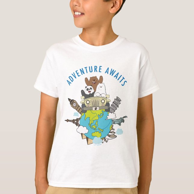 T-shirt We Bare Bears - Adventure Await (Devant)