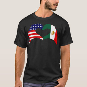 T-shirt We Heart USA Mexique Patriot Flag Series
