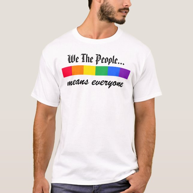 T-shirt "We the People" Chemise Rainbow Pride (Devant)