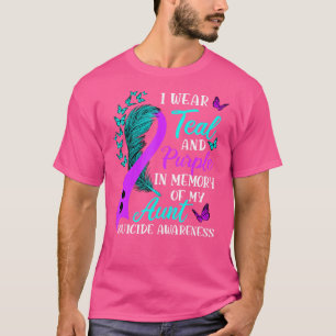T-shirt Wear Teal and Purple in memory of my Aunt Suicide