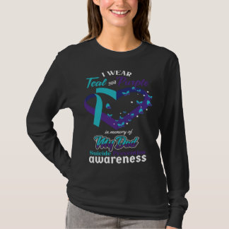T-shirt Wear Teal Purple Dad Suicide Awareness Mental Heal