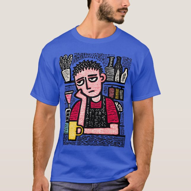 T-shirt Weary Barista at Dusk friend (Devant)
