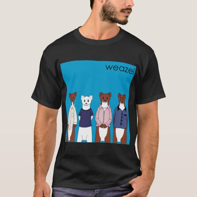 T-shirt Weasel Blue Album boy friends (Devant)