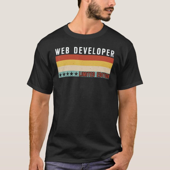 T-shirt Web Developer Job Title Profession Worker Apprecia (Devant)