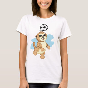 T-shirt Webkinz   Meerkat jouant au football