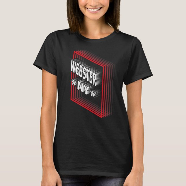 T-shirt Webster Retro Vaporwave New York NY (Devant)