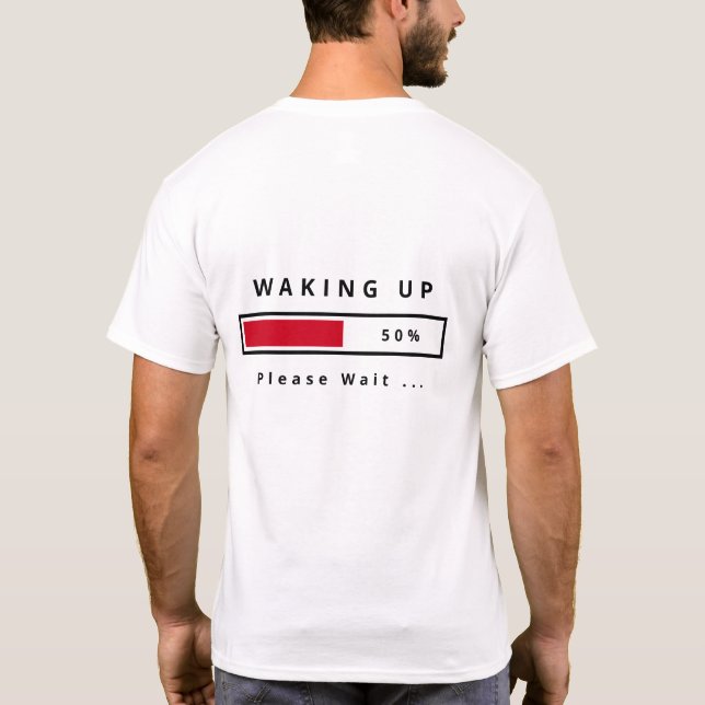 T - Shirt weck auf Text lustig (Rückseite)