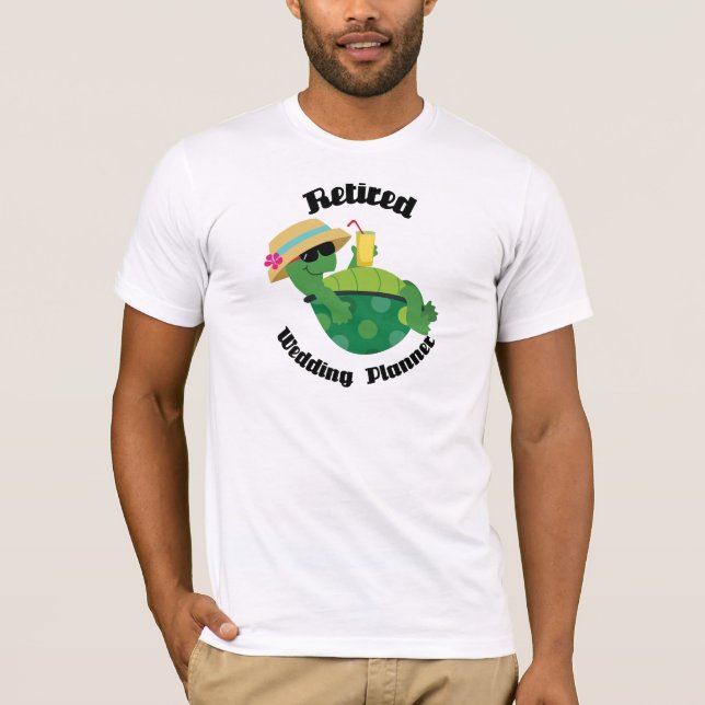 T-shirt Wedding planner à la retraite (tortue) (Devant)