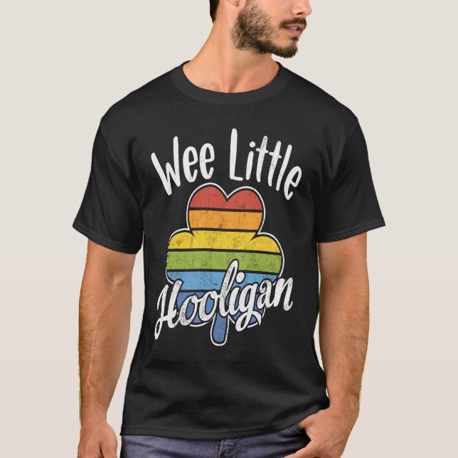 T-shirt Wee Little Hooligan St Paddy's Striped C Patrick's (Devant)