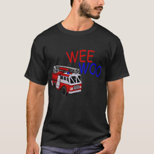 T-shirt Wee Woo Pompier Pompier sirène de camion