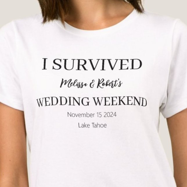 T-shirt Week-end Mariage personnalisé (Personalized Wedding Weekend T-Shirt)