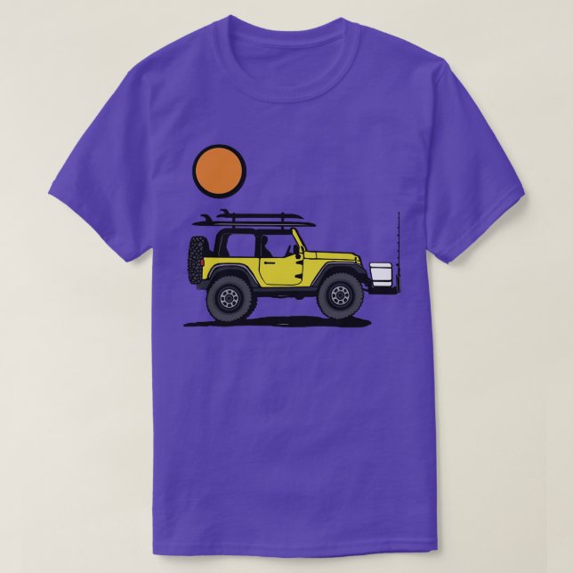 T-shirt Week-end plage 4WD (Design devant)
