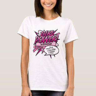 T-shirt Week-end pour filles d'énergie personnalisée