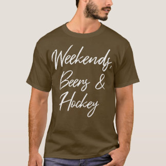 T-shirt Week-ends Bières Et Hockey III