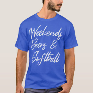 T-shirt Week-ends Bières Et Softball III