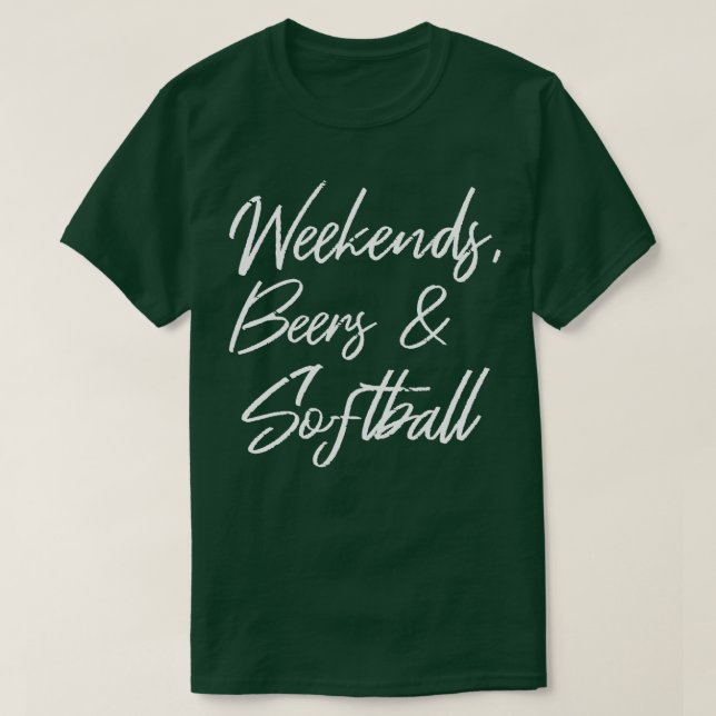 T-shirt Week-ends Bières Et Softball III 1 (Design devant)