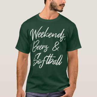 T-shirt Week-ends Bières Et Softball III 1