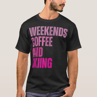 T-shirt Week-ends Café Et Ski Vintage Retro Ski Lover