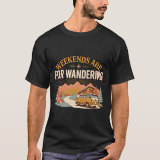 T-shirt Week-ends pour la randonnée, Hobby de plei