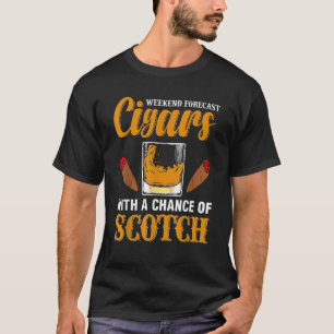 T-shirt Weekend Prévision Cigars Scotch Cigar Whiskey Men 