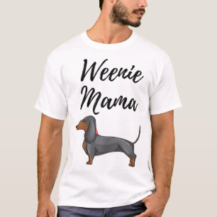 T-shirt Weenie Mama Drôle Dachshund Amant Weiner Chien Cad