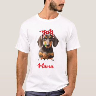 T-shirt Weenie Mama Propriétaire Chien Animaux Animaux Ani