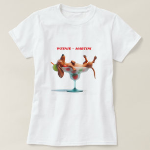 T-SHIRT WEENIE MARTINI DACHSHUND