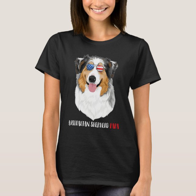 T-shirt Weenie Papa Berger Australien Chien (Devant)