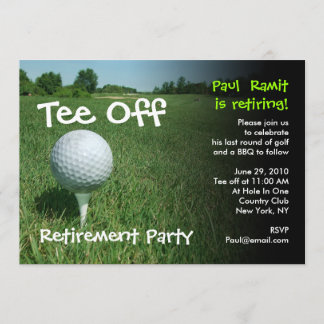 T-Shirt weg von der Golf-Ruhestands-Party Einladung