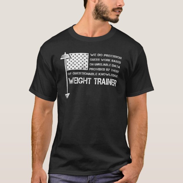 T-shirt Weight Trainer American Usa Drapeau Vintage Parfai (Devant)
