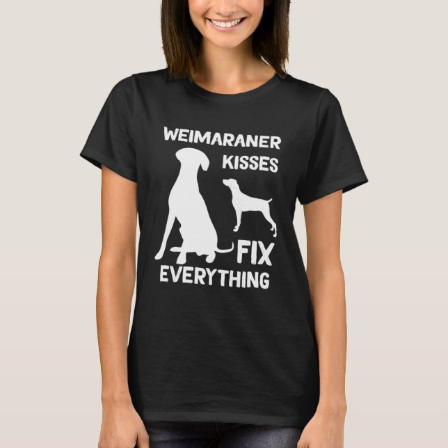T-shirt weimaraner baisers réparer tout weimaraner papa (Devant)