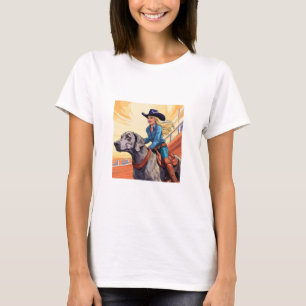 T-shirt Weimaraner Barrel Racing