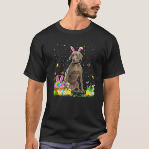 T-shirt Weimaraner Chien Chasse aux oeufs de Pâques Weimar