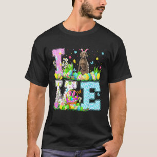 T-shirt Weimaraner Chien Pâques Chasse aux oeufs Aimer Wei
