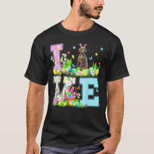 T-shirt Weimaraner Chien Pâques Chasse aux oeufs Aimer Wei
