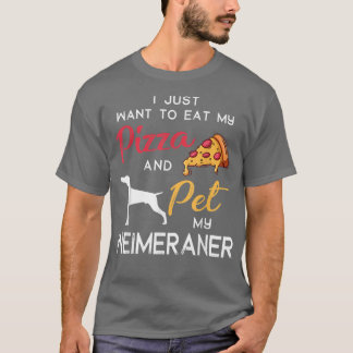 T-shirt Weimaraner Chien Pizza Lover Propriétaire Noël Bir