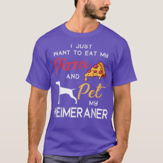 T-shirt Weimaraner Dog Pizza Lover Owner Christmas Birthda