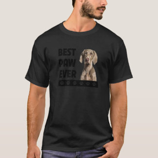 T-shirt Weimaraner Fête des pères Chien papa meilleur paw 